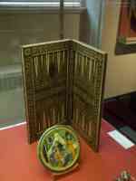 Backgammon board on reverse of folding chess board