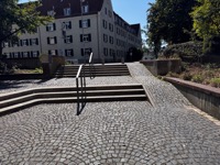 Cobblestone wheelchair ramp