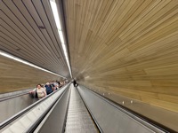 Long escalator to Metro