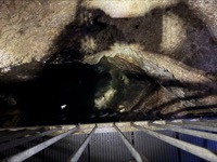 In the silver mine, looking down