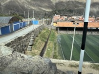 Soccer field near Ollantaytambo