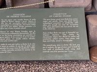 Carved stones sign